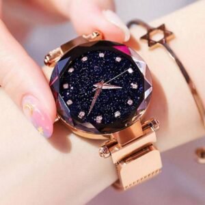 Trendy Stylish Ladies Magnetic Rose Gold Wrist Watch for Women
